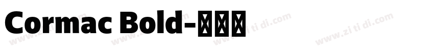 Cormac Bold字体转换